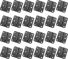 24Pcs 1-1/2 Inch Length Black Metal Butt 1.5 x 1.3inch (24Pcs), Matte