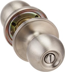 Schlage Corona Knob Bed and Bath Lock in Satin Stainless Steel – J40 CNA 630