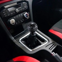 5 Speed Leather Car Shifter Bal Handle Manual Gear Stick Shift L Color: Black