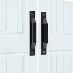 Aluminum Alloy Black Iron Barn Door Handles 2PCS for Indoor Outdoor Use