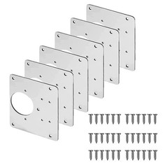 6 Pcs Stainless Steel Hinge Repair Plate Bracket For Cabinet Furniture