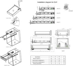 6 Pairs of 21 Inch Undermount Soft Close Drawer Slides Full Extension Concealed