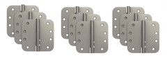 Pack of 9) Schlage 4″ Corner Hinges 5/8′ Radius in Satin Nickel Finish