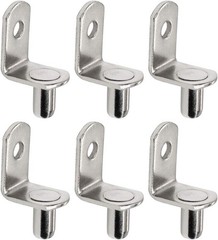 50 Pcs 6mm Shelf Pins, L-Shaped Nickel Plated Support Silver 50pcs