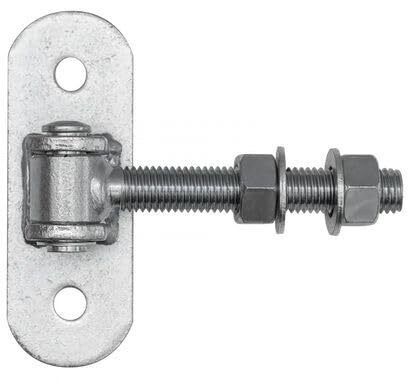 Gate hinge Adjustable Galvanized M18 Plate 140x50mm 1 piece weldable 61.068.18