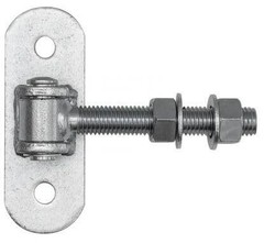 Gate hinge Adjustable Galvanized M18 Plate 140x50mm 1 piece weldable 61.068.18
