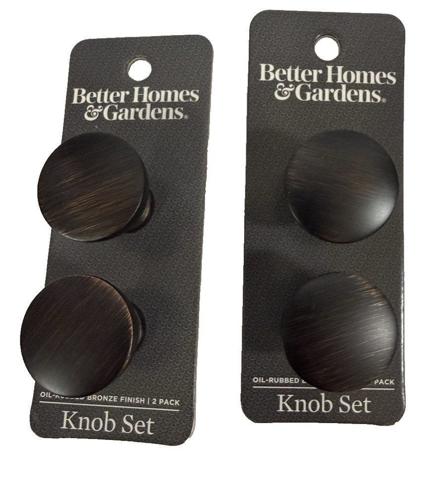Better Homes & Gardens Round Knob, Oil Rubbed Bronze (2) 2 packs
