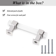 10 PCS 5 Inch Hole Center Adjustable Polished Chrome Cabinet Handle Pull