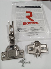 NEW BLUM 100-degree Full Overlay Modul Hinge, 70.255 w/ plate 193L610-01.02