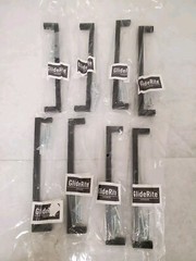 *LOT OF 8* GlideRite 7-9/16 in. C/C Matte Black Square Slim Cabinet Bar Pull