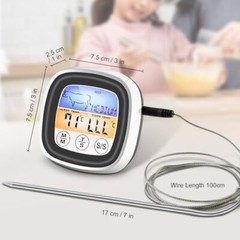 Digital Meat Thermometer for Food Cooking. Waterproof & Instant Read for