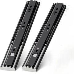 Push to Open Drawer Slides Full Extension Rail. 14 inch (27″ fully extended)
