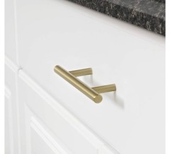 Amazon Basics Euro Bar Cabinet Handle (1/2-inch Diameter)5.38-inch Length – 25 P