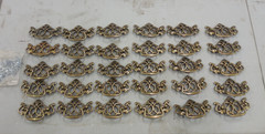 lot of 30 dresser chest bronze brass pulls handles pull handle drawer shell