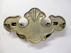 Taiwan Drop Bail Pull Handle 1970 Satin Nickel Dresser Drawer 3-3/4″ Centers Vtg