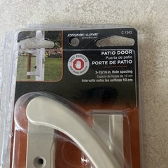 Prime-Line C 1343Patio Door Handle 3 15/16 in Hole Spacing- FOR PARTS