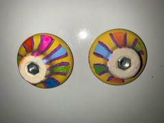 Hand Painted Knobs / Drawer Pulls – Set Of 2