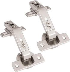 Corner Cabinet Hinges Satin Nickel 2 Pack – Self Closing 135 Degree Lazy Sus…