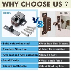 12 Pack Cabinet Door Latch Catch Cupboard Double Ball Roller Oil Rubbed Bronze