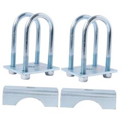 2 Pack U Bolt Mounting & Plate Kit for 6,000 lb / 7,000 lb Trailer Axle (for