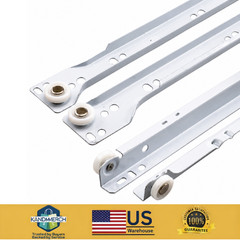15-3/4″ Self Closing Drawer Slides Side Bottom Mount 1 Pair White
