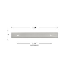 7-1/4 in. Squared Backplate with 5-1/16 in. Center to Center – 7342-128-SN-1