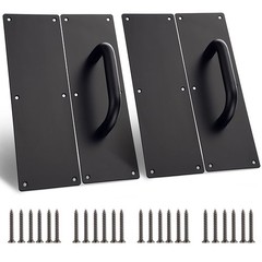Sumnacon 2 Sets 12 Inch Stainess Steel Door Handles – Sturdy Door Pull Push Plat