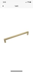 7 9/16 in (192m) CC Satin Gold Solid Square Cabinet Drawer Bar Pull (10-Pack)