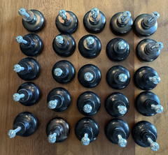 Vintage Blackened Metal Dresser & Cabinet Knobs – Lot of 25 Matching Drawer Pull
