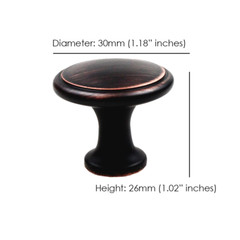 10 Pack Round Cabinet Knob Pull Handle Kitchen Bath Rubbed Bronze Popular