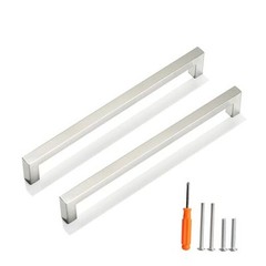 Cabinet Pulls Brushed Nickel Cabinet Handles 8-4/5 inch Hole Centers(224mm) 50