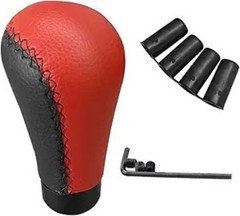 5 Speed Shifter Knobs, Manual Transmission Shifting Stick Handle, L Color: Red