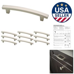Cosmetic Upgrade: 10-Pack Brushed Nickel Cabinet Handles, 4-Inch T-Shaped Pulls