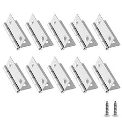 10 PCS 2 Inch Butt Hinge Stainless Steel Folding Cabinet Mini Box Door
