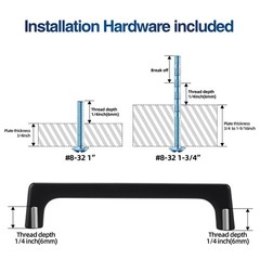 10 Pack Matte Black Cabinet Handles for Drawers and Doors,5 Inch(128mm) Hole …