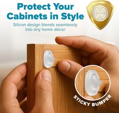 Cabinet Door Bumpers – 200 Pack Clear Rubber Bumpers Self-Adhesive for Cabine…
