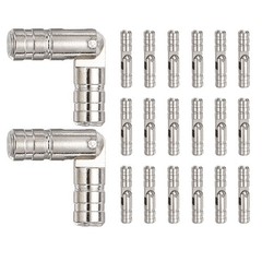 20 Pcs Barrel Hinges, 0.16 x 0.79″ Jewelry Box Hinges Concealed, Silver