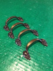Lot of 4 AMEROCK 739-1 Drawer Pull Brass Vintage (no Screws) 3″ Center