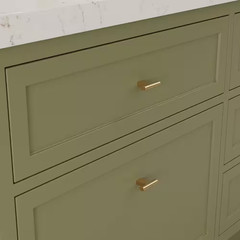 5-Pack Vail 2 In. (51 Mm) Modern Satin Brass T-Shaped Cabinet Knob