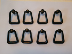 LOT OF 70 Drop Pull Mission Style Black Iron Finish Cabinet Door / Drawer Handle