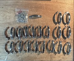 Cabinet Or Drawer Handles 37 pieces- 3 7/8” height – 3”to Center Mounting Holes