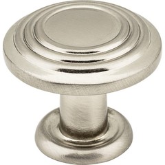 Elements Vienna 1-1/4″ Diameter Mushroom Knob, Satin Nickel