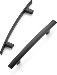 45 Pack Matte Black 6″ Curved Cabinet Pulls for Kitchen & Drawer Handles