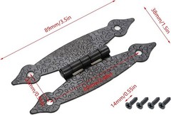 10pcs Cabinet Decorative Hinges, Antique H-Shaped Cold Rolled Steel Flat Hing…