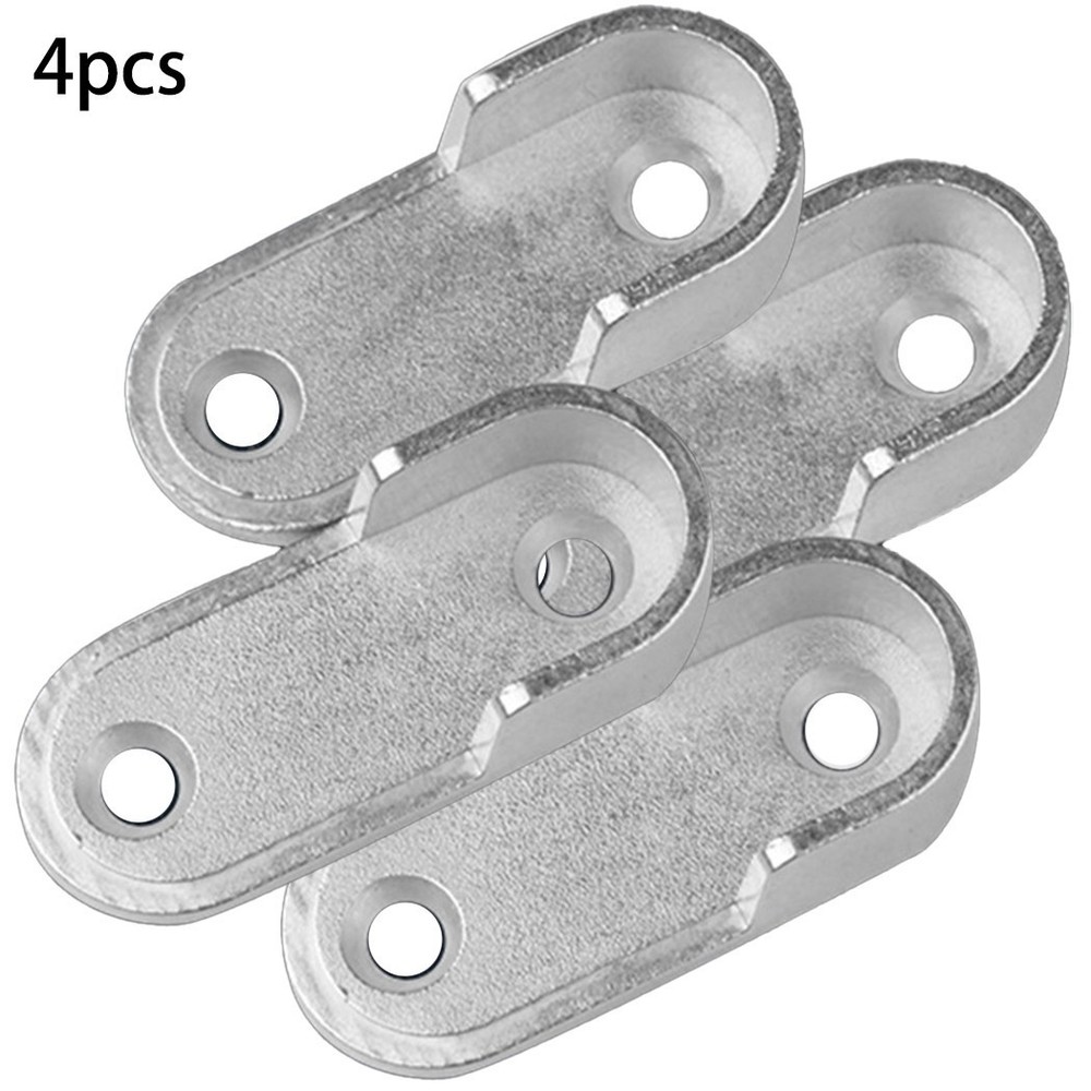 4 X Rail Hanger Standard Tube Support Wardrobe Rod Socket Fitting Round Bracket
