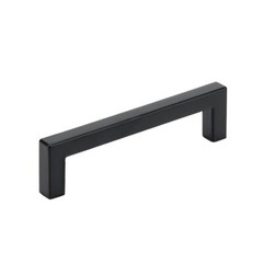 Modern 3-3/4″(96mm) Centers Kitchen Square Cabinet Drawer Pull Matte Black