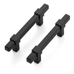 30 Pack Black Cabinet Handles 3 Inch Hole Center Matte Drawer Pulls Hardware