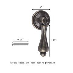 2 PCS Antique Bronze Color Metal Drawer Tear Drop Cabinet Pull Handle Knob
