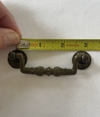 Vintage Antique Brass Drawer Pull Hardware Lot – 8 Pulls 2 Ring Pulls Rosettes