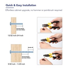 Ravinte Hardware 30 Pack Gold Cabinet Pulls 8-13/16″ 6-1/4″ CC